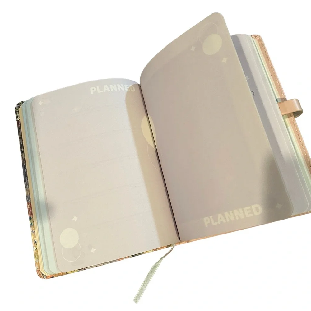Unbranded Kawaii Girl Garden & Tiger Magnetic Closure Planner Book Notebook